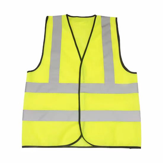 Chaleco reflectante Chaleco de seguridad de seguridad vial amarillo para ropa de trabajo