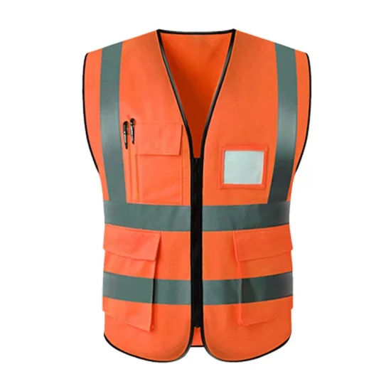 Chaleco reflectante personalizable de seguridad de poliéster de alta visibilidad de ropa de trabajo al por mayor